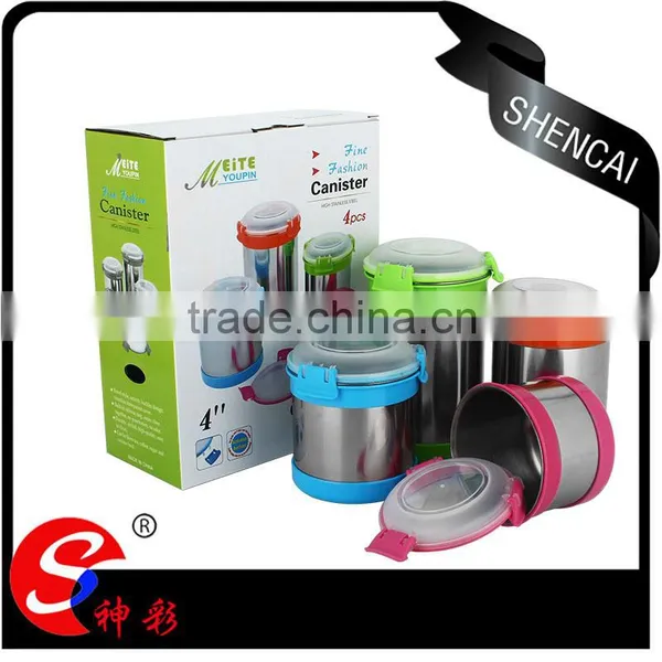 Stainless Steel Kitchen Canister Sets/ Tea Coffee Sugar Container Jar/storage Canister photo-2
