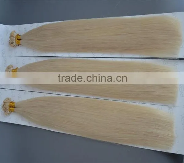 100 Keratin Tip Human Hair Extension White Silk Strand Hair Extensions Supplier's Choice photo-4