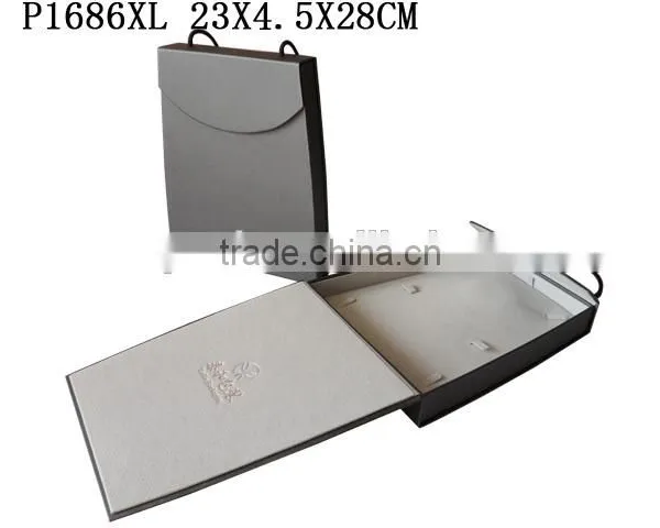 P1686W2 Cardboard Paper Watch Box WIth Snap photo-5