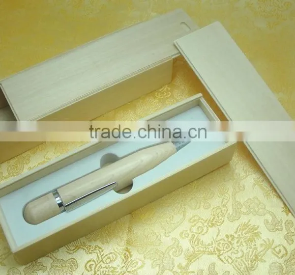 Promotional Gifts Pen Shape Usb Wood Usb Flash Drive Usb Flash Disk Custom Logo Oem With Box