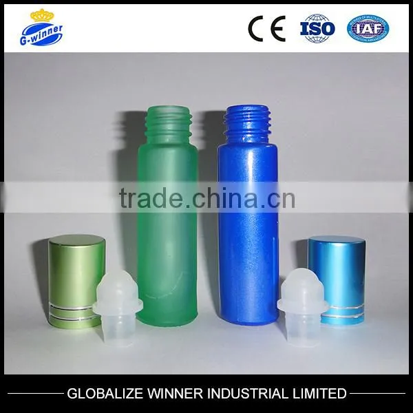 10ml Bule Glass Roll on Bottle With Aluminum Cap With Plastic Ball Steel Ball photo-2