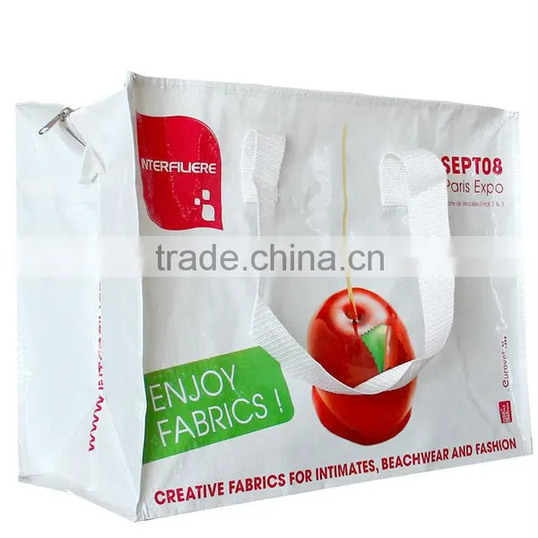 2013 pp Woven Shopping Bag With Zipper,pp Non Woven Lamination Zipper Bag pp Woven Zipper Bag Shopping Bag With Zipper