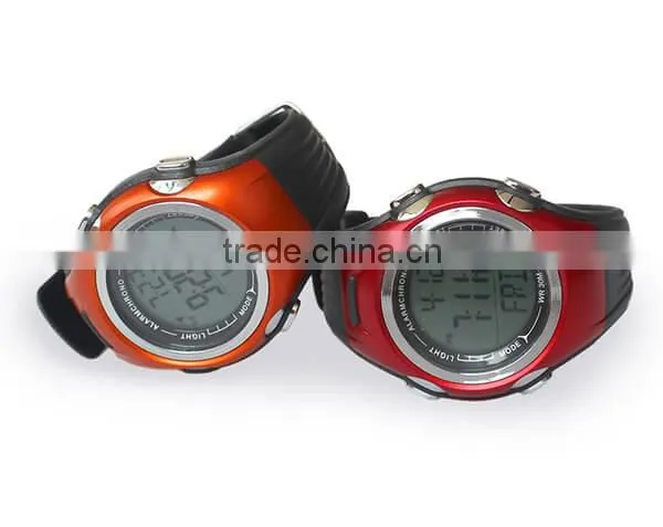 Wholesale-Chest Strap Heart Rate Monitor Calories Pedometer Digital Pulse Sports Watch LCD Exercise Memory Mode Outdoor Water r photo-5