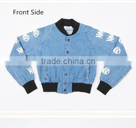 DJ213872 Slim Ladies Apparel New Design Woman Denim Jeans Jacket Woman HOT SELLING 2014 China Wholesale Garment Slim Shape photo-3