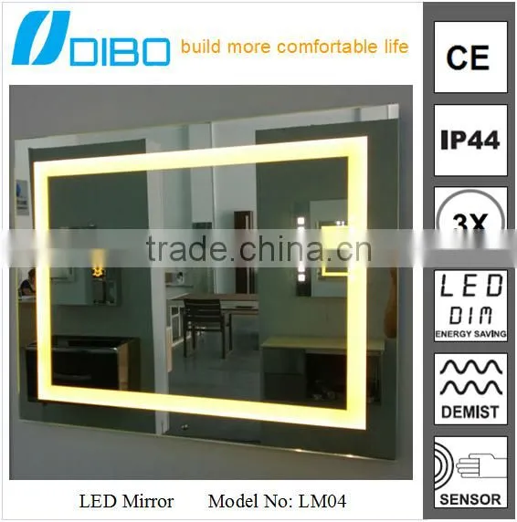 IP44 CE Frameless Bathroom LED Mirror With 3x Magnifier photo-5