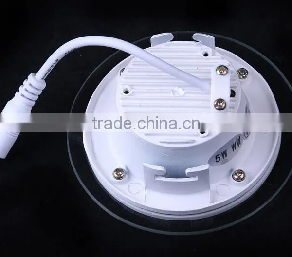 Dimmable 5W 10W 15W COB LED Panel Light Round Glass LED Ceiling Lamp photo-4