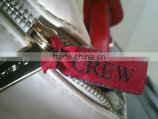 Custom Woven Label Zipper Pull With Customer's Logo photo-3