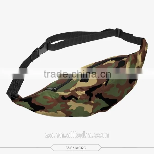 Summer Top Selling Fashion Printed Camouflage Military Waist Bag for Sport and Leisure