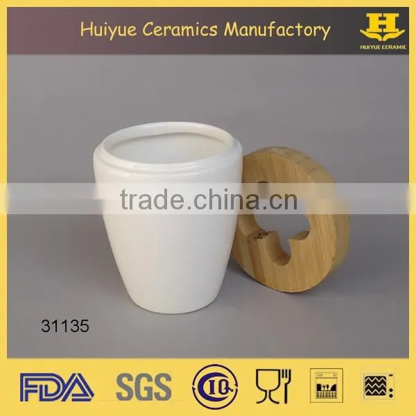 Toothbrush Holder Bathroom Set, Toothbrush Holder With Bamboo Cover photo-2