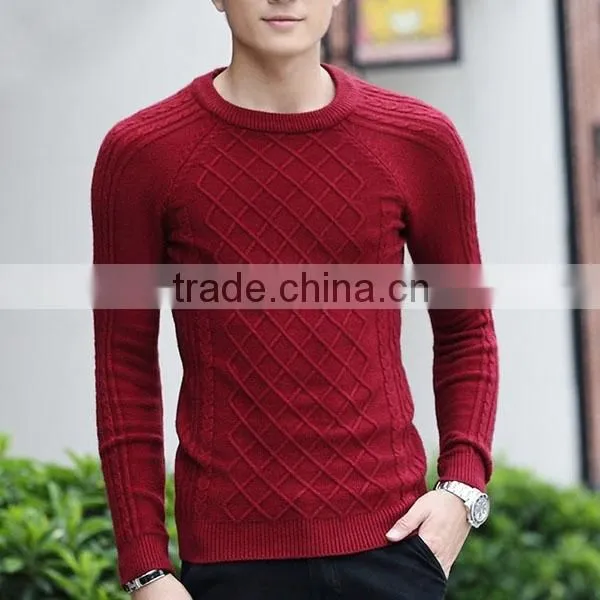 South Korean Fashion Men's Sweaters 2015 Sets New Round Collar for Multi Color Men Sweater photo-3