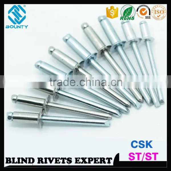 ISO 15980 STEEL RIVET BODY STEEL MANDREL CSK ST/ST RIVETS photo-4