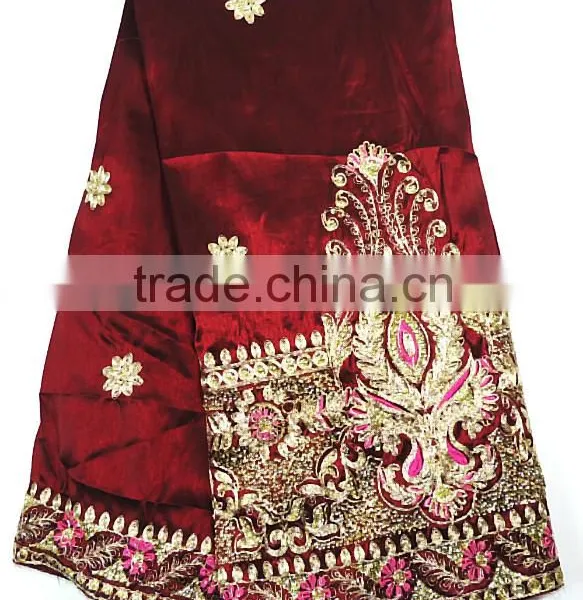 New Design African Blue Silk George Lace Indian George Lace With Sequins Fashion Design George Clothing photo-6
