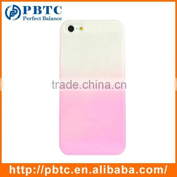 Set Screen Protector And Case For Iphone 5 , Hard Plastic Gradually Changing Color Raindrop Case photo-4