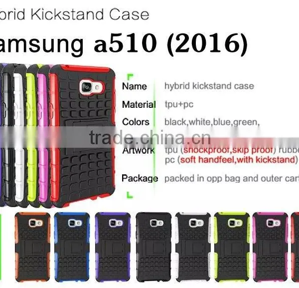 High Quality Hybrid Heavy Duty Rugged Armor Shockproof Case Cover Stand For Samsung Galaxy A510 photo-3