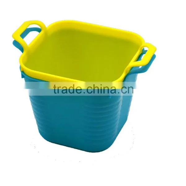 Square Flexible Plastic Desktop Tidy Office Kitchen Storage Basket Bin Box Mould. photo-2