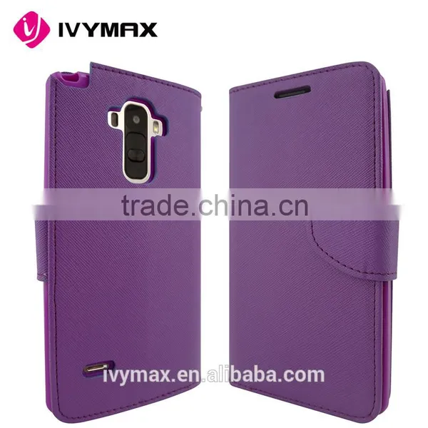 China Guangzhou Wholesale PU Leather Flip Folio Book Style Card Slots Kickstand Wallet Phone Case for LG G Stylo/ LS770/H634 photo-2
