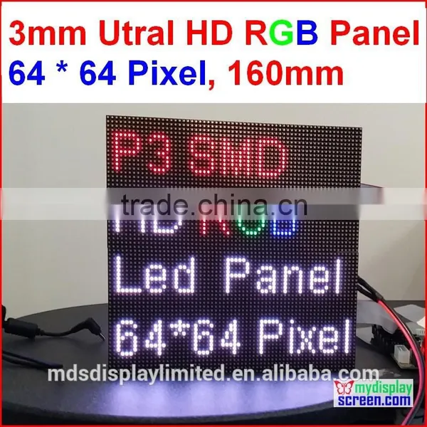 Led Smd Module, 3mm RGB Led Panel,high Resolution, 64x64,192mm * 192mm,black Leds,smd Full Color 1/16s Indoor p3 Led Display