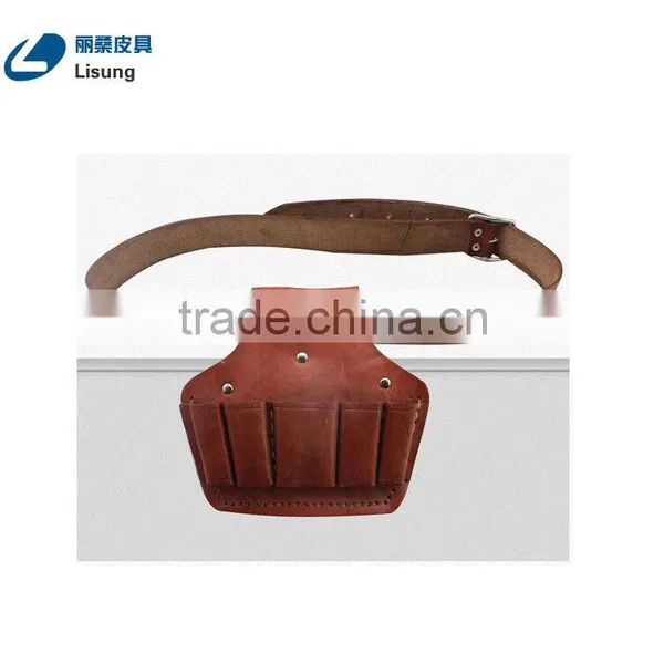 Funtional Pure Genuine Leather Tool Belt For Electrician