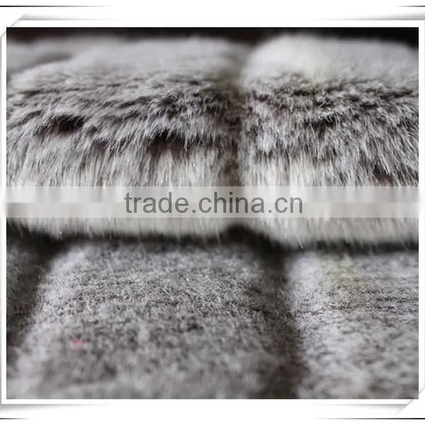 Grey Long Pile Fake Fur Fabric photo-2