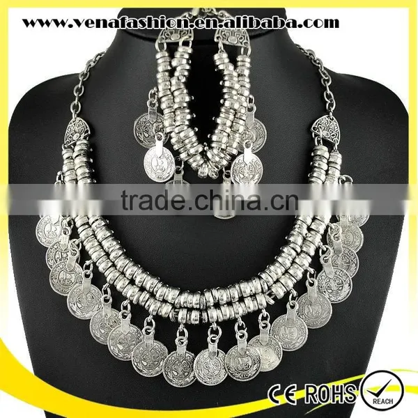 Coin Wholesale Fashion Jewelry Set, Necklace Jewelry Set