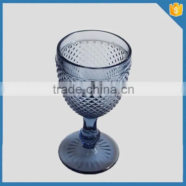 350ml Stemware Pineapple Pattern Coloured Drinking Glass Wine Cup photo-4