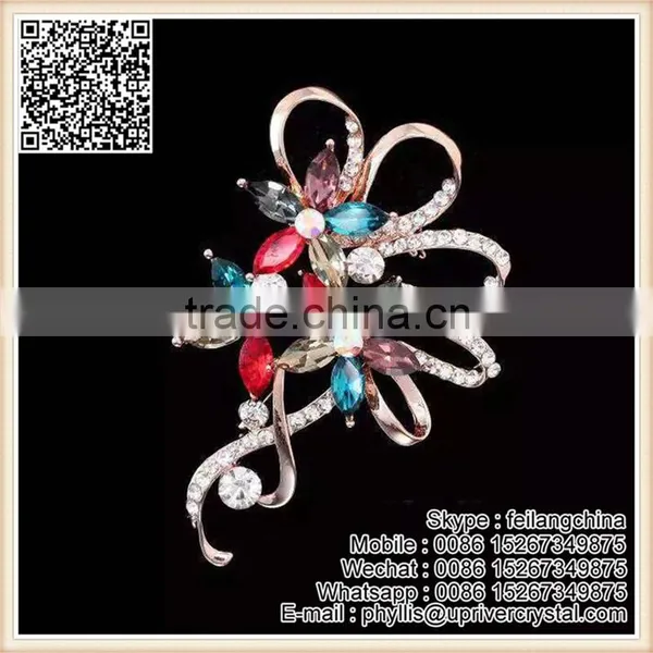 Cheap Sale Cute Owl Brooch Color Diamond Crystal BroochTwig Pin photo-2