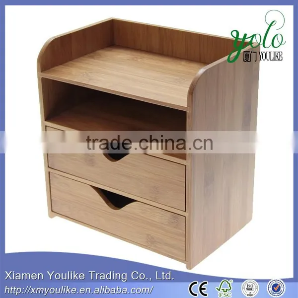 Wood Stationery Boxes Desk Organiser Bamboo Stationery Box photo-3