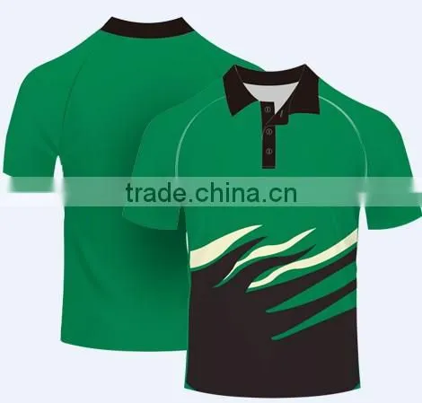 Custom GREEN Sublimation Sports Private Label Polo Shirts