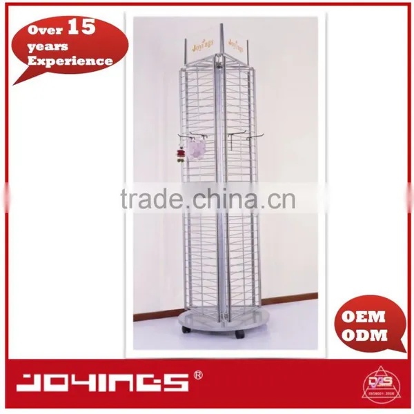Three Sided Spinning Gridwall Display With 4 Wheels photo-2