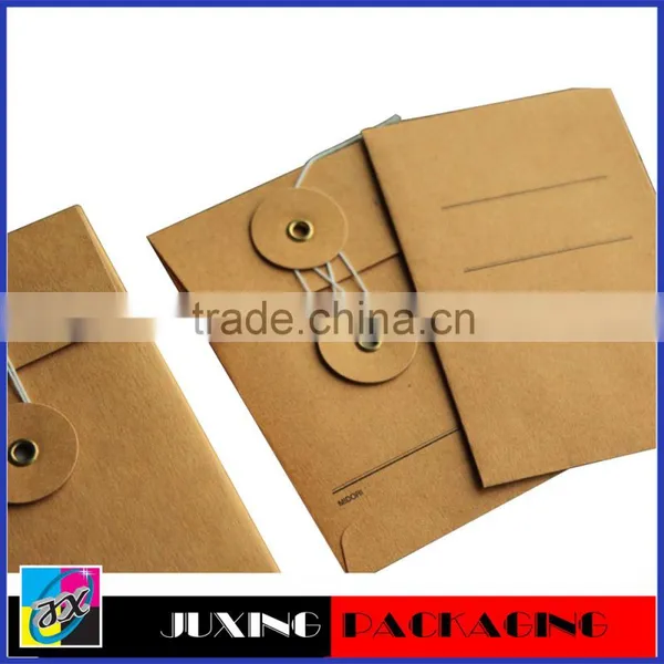 Fashion Kraft Envelope with button and string closure