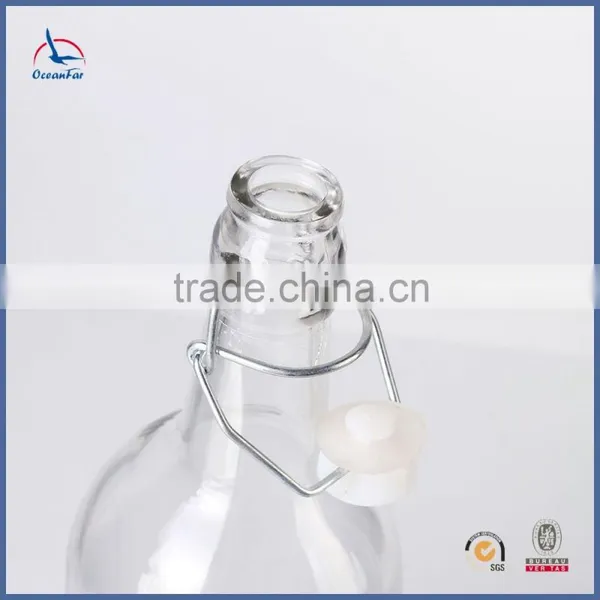 High Quality Set 3 Glass Beverage Bottles Wholesale Clear Glass Water Bottle photo-3