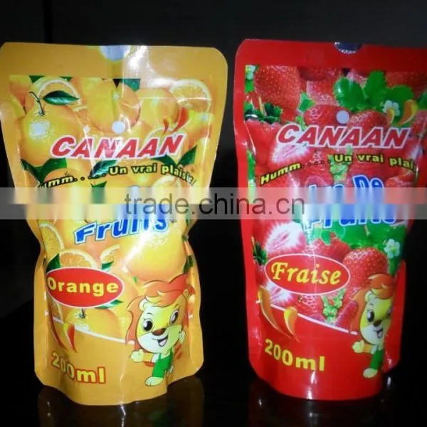 Qingdao Flexible Packing 250ml Laminated Fruit Juice Pouch