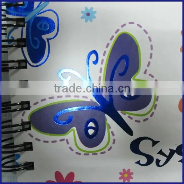 A6 Hot Stamping Hardcover Double Wire Wide Ruled Spiral Notebook photo-6