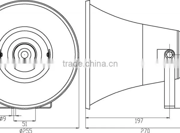 RPH-10 Different Wattage 30Watt-15Watt-7.5Watt Plastic Round Paging Horn Speaker photo-2