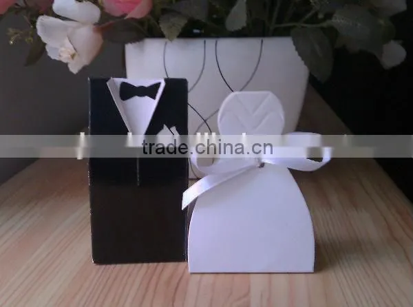 Bride and Groom Ribbon Wedding Cady Box Wholesale photo-2