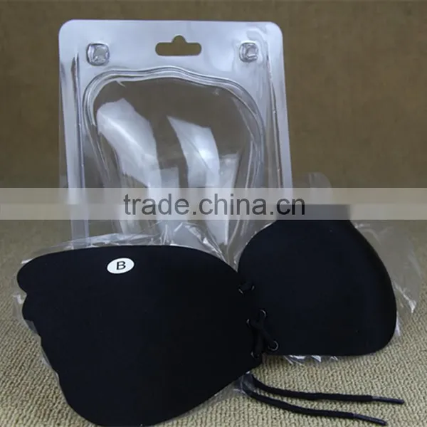 Junyan Hot Sale Nude Black Invisible Cloth Silicone Bra With String photo-2