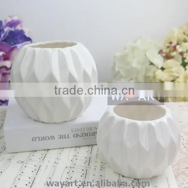 Bowl Shaped Origami Ceramic Flower Pot