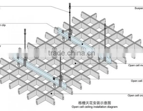 Grid Fireproof Aluminum Building Materials in Tiles photo-6