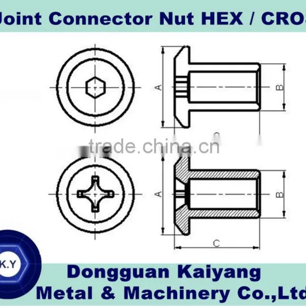 M6 M8 M10 Hex Socket Head Joint Connector Nut photo-5