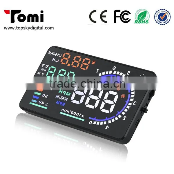 Car Styling Universal Car Hud Head up Display A8 5.5" GPS Speedometer Smart Digital Car Speedometer OBD2 Interface photo-3