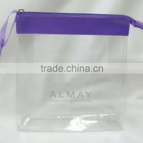 Wholesale Customized Transparent Cosmetic Pvc Clear Makeup Bag With Zipper photo-3