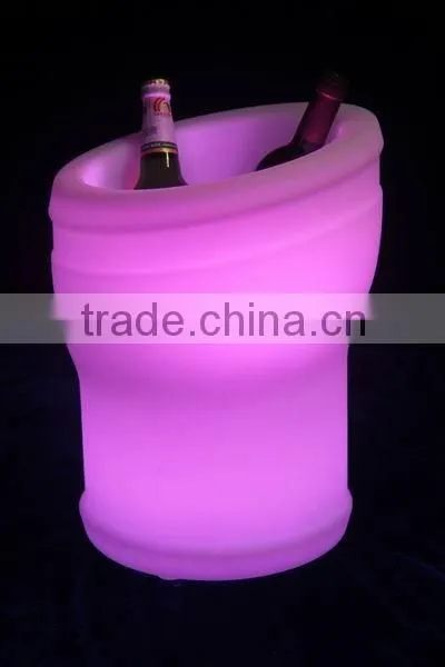 Led Illuminated Rectangle or Square or Tall Round Big Beer Ice Bucket photo-2