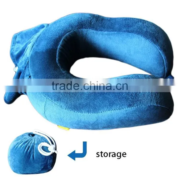 Foldable Memory Foam Travel U Shape Neck Pillow With Portable Bag photo-4