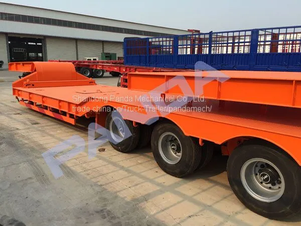 Panda 3 Line 6 Axles Low Bed Semi Trailers for Sale