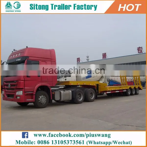 Heavy Loading Capacity Lowbed Semi Trailer For Construction Machinery Gooseneck Low Bed Trailers photo-3