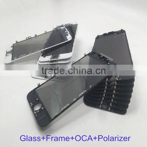 Glass Lens +Frame +oca 4 in 1 Film+Polarizer Film for Iphone 7 7P for Iphone 6 6S for Iphone 6P 6SP photo-2