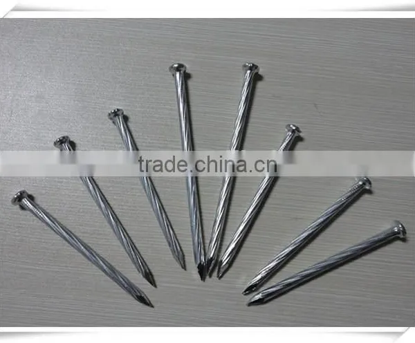 4 Inch Galvanized Steel Nail Grooved Shank Concrete Nail From China Facfory photo-3