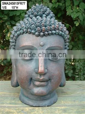 Chinese Style Fibrstone Made Buddha Head for Wholesale photo-3
