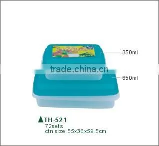 Set of 4pcs Rect.Storage Lunch Box and Food Meal Prep Container Set photo-2