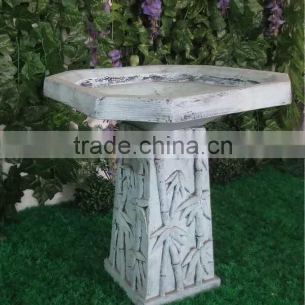 Antique Garden Fiberglass Clay Bird Bath Wholesale photo-2